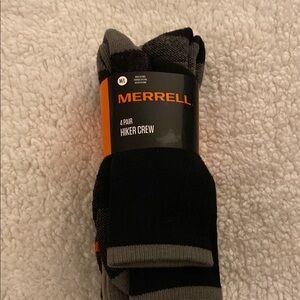 Merrell Hiker Crew Socks - Black and Gray